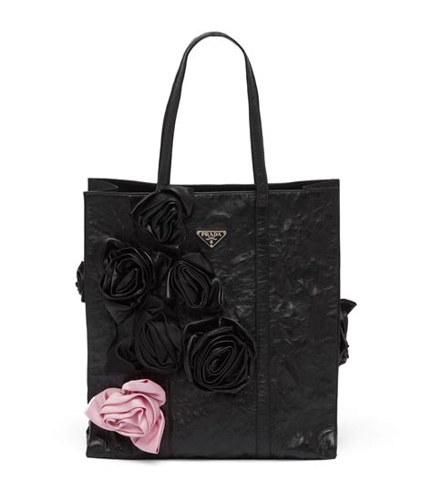 prada flower tote|prada foldable shopping tote.